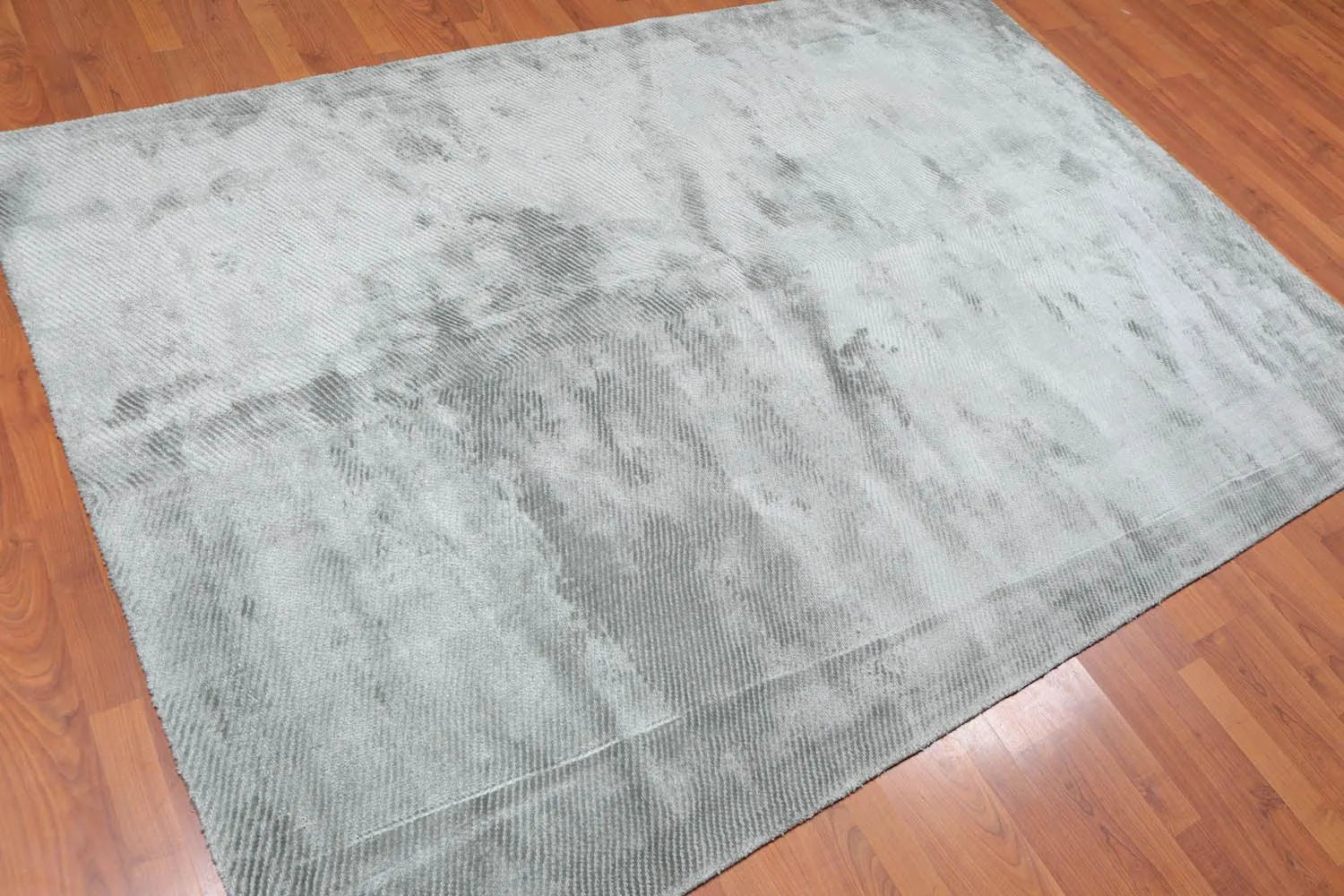 5' x 7' Handmade Loop & Cut Pile 100% Bamboo silk Moden Area rug Aqua