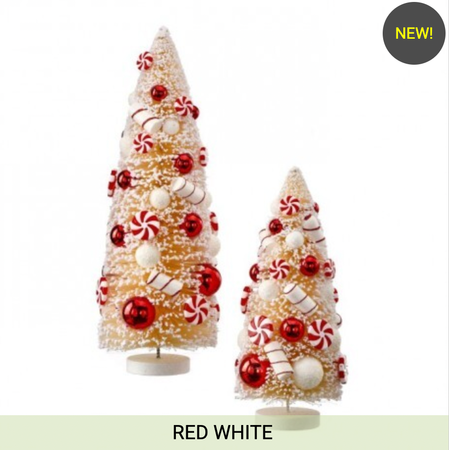 12-16" SUGAR/SPICE CANDY TREE SET OF 2-0