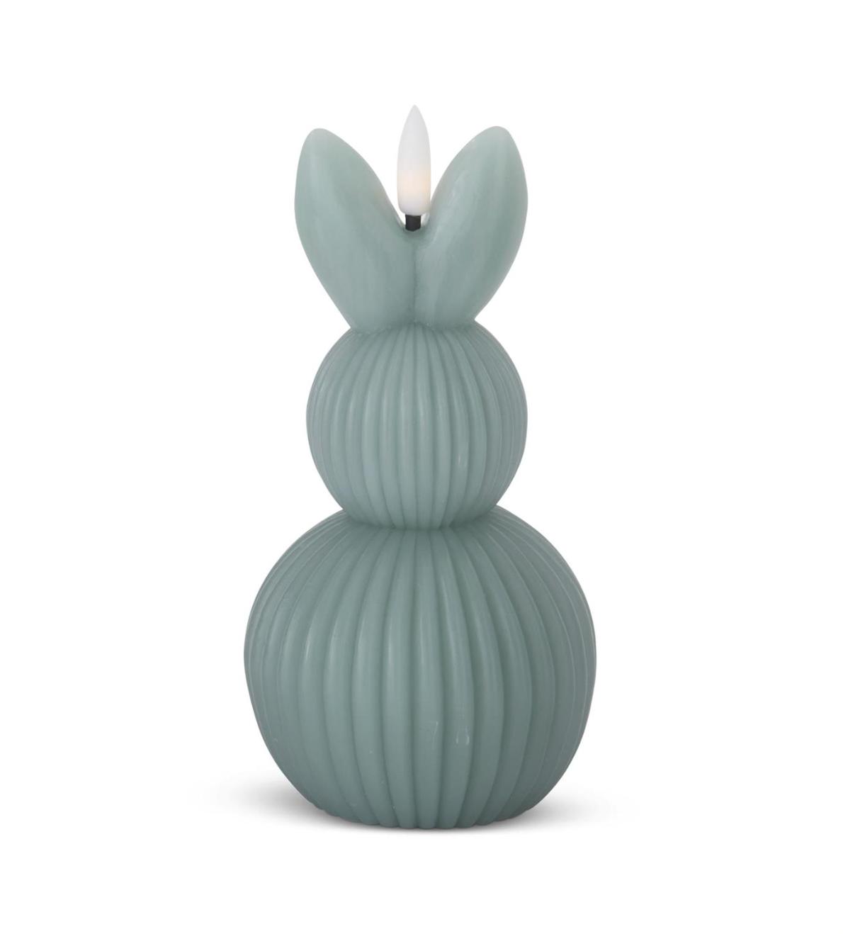 6.25" Green Accordion LED Bunny Candle with Timer-0