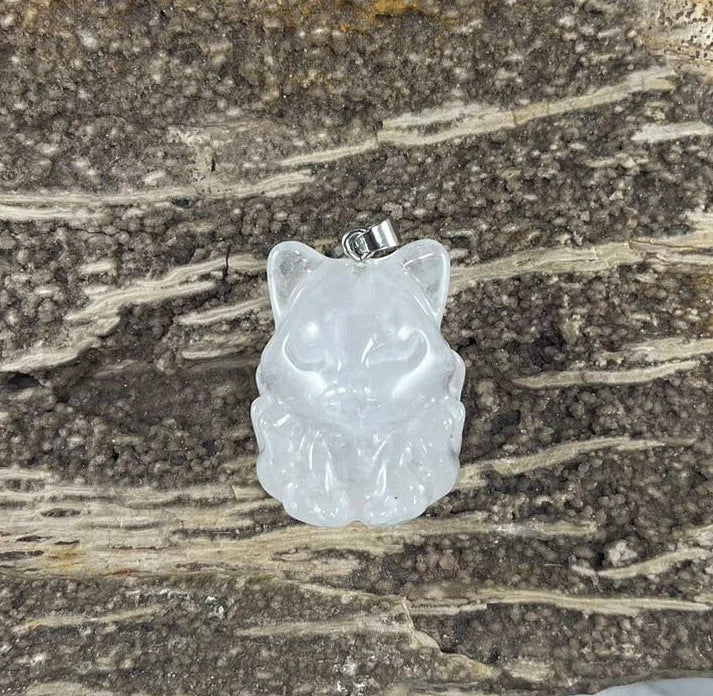 9 Tail Fox, Gemstone Pendants, 23x31mm (1pc)-8